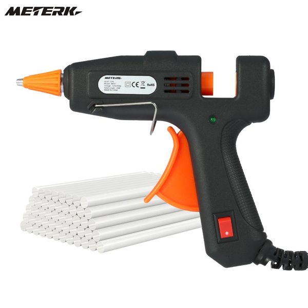 

meterk 20w mini melt glue gun with on/off switch 50pcs glue sticks heater diy heating craft repair tool