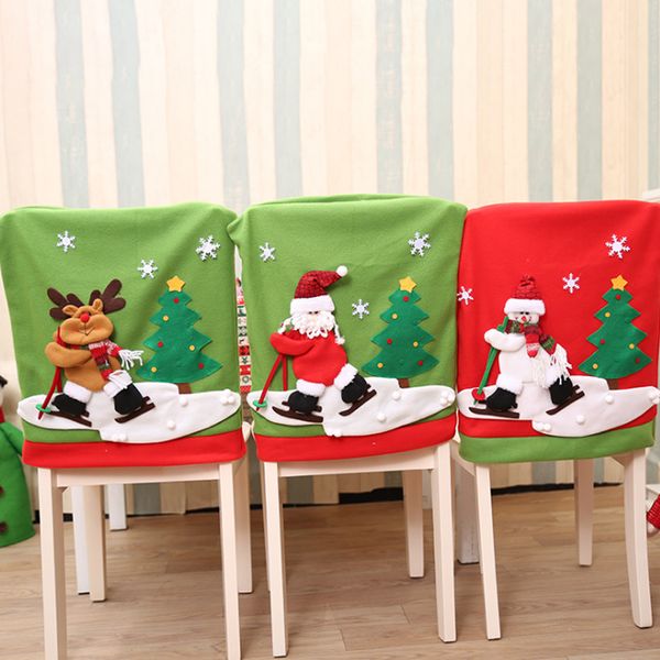 

skiing style event xmas party christmas santa claus christmas chair cover for chair dinner chairs covering