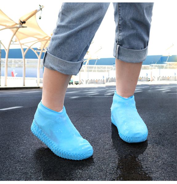 

водонепроницаемый ботинок и бахила силиконовые протекторы обуви дождевые сапоги галоши складные калоши для наружных дождливых дней jk2001