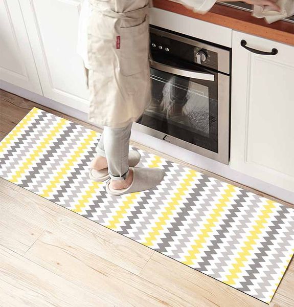

else scandinavian gray yellow stripes lines 3d print non slip microfiber kitchen counter modern decorative washable area rug mat