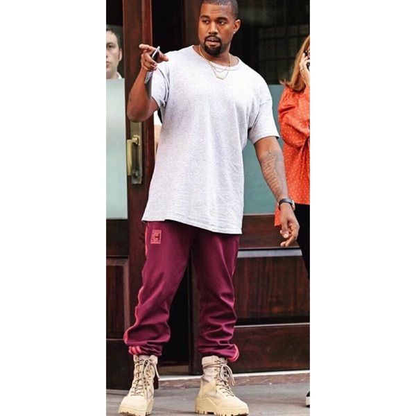 

wholesale- kanye west season 4 crewneck sweatpants s-3xl calabasas cal pants men loose joggers comfortable men elastic pants sale, Black
