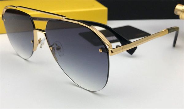 

2019 new fashion popular designer sunglasses 0031 pilot frameless uv lens steampunk outdoor style, White;black