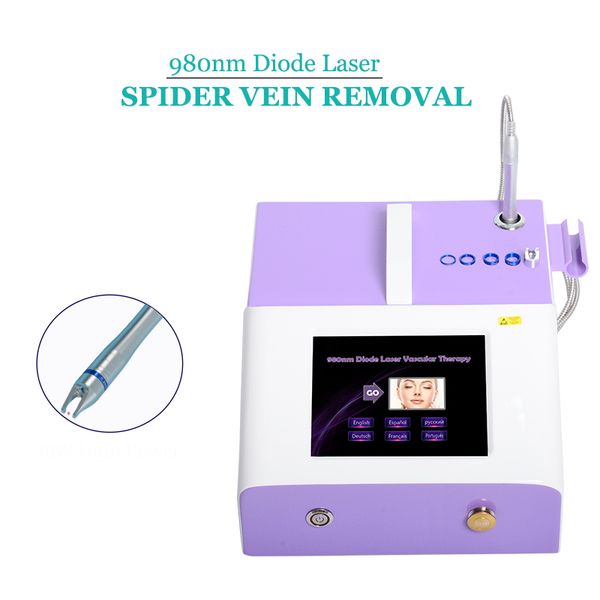 

spider vein removal machine 980nm diode laser vascular removal machine for legs face veins removal treatment, Black