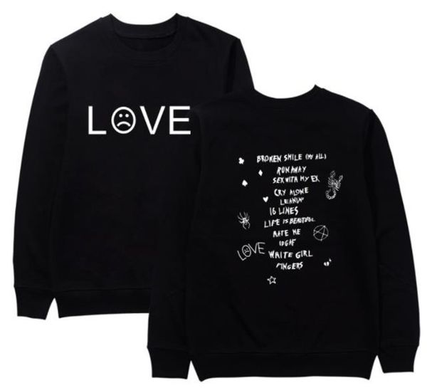 

nipsey hussle women designer hoodies long sleeved letters printed lil peep sweatshirts women rap clothes ing, Black