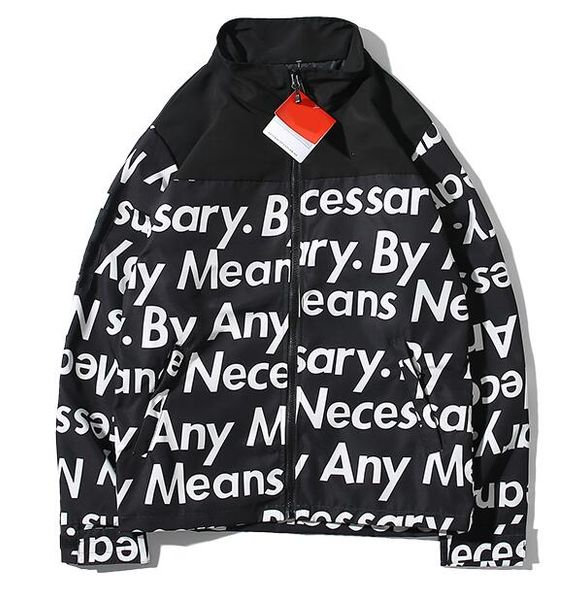 

winter mens jackets coats fashion brand jackets for mens windbreaker with letters luxury mens sportwear 3 colors m-2xl wholesale, Black;brown