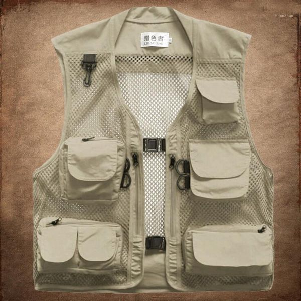 

men casual tactical mesh multi pockets camperas vest mens fashion gilet homme work vest army sleeveless jacket for man1, Black;white