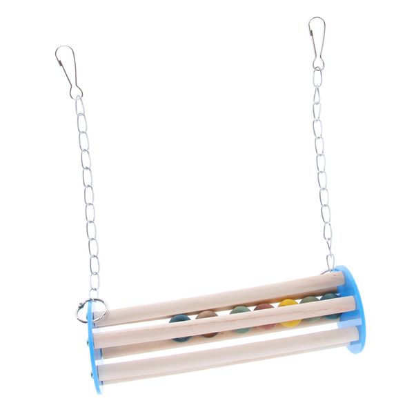 

wooden swing perches for parrots stand cage hanging bite chew toy