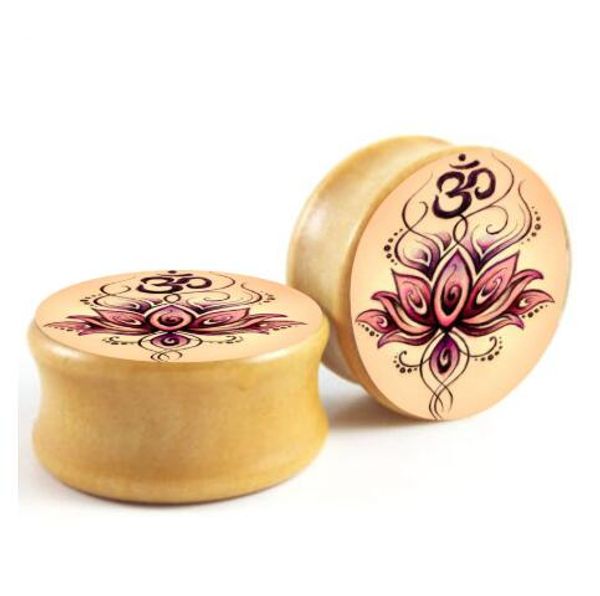 

6-16mm mix size wooden ear tunnels earrings gauges flesh tunnel ear piercing plugs stretcher kit body jewelry, Silver