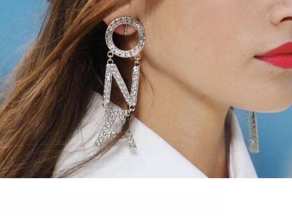 

fashion brand have stamps letter designer earrings for lady women party wedding marry luxury jewelry engagement lovers gift with box 0317, Silver