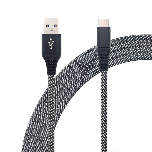 

f127 1meter nylon type-c usb cable output 2.4a fast charge wire