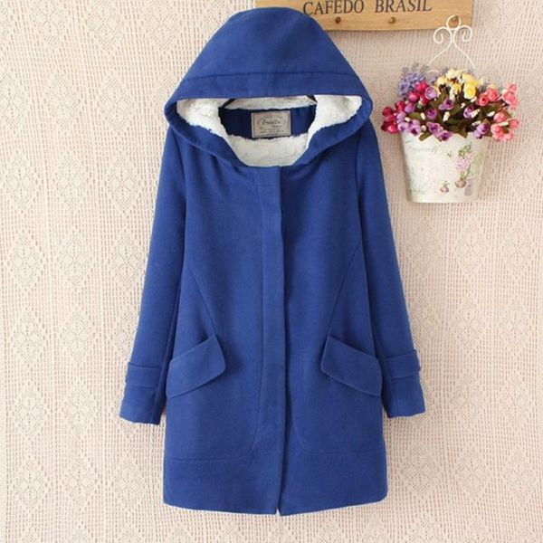 

2019 new women jacket winter coat warm fashion long slim thick women winter jacket fashion casual long woolen coat, Black;brown