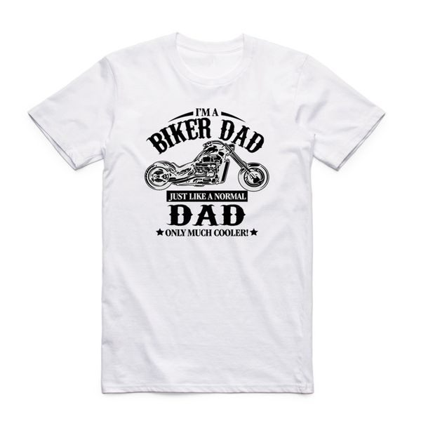 

print i'm a biker dad grandpa men t shirt summer short sleeve o-neck casual motorcycle homme tshirt, White;black