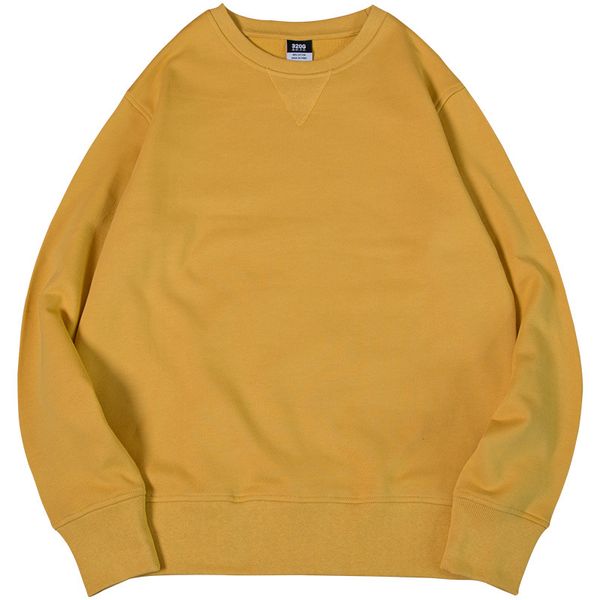 

2019 весна осень мода 100% хлопок толстовки мужской пуловер solid плюшевые толстовка мужчины женщины новое прибытие высокого качества пулове, Black