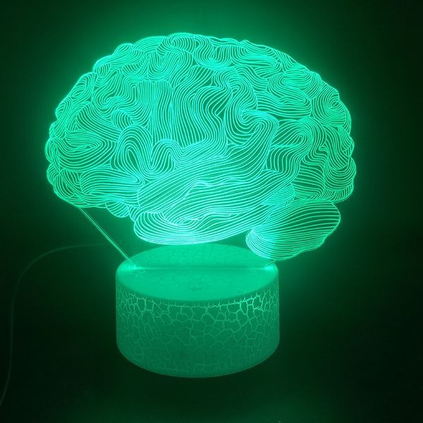 

the organ the brain 3d lamp special prize for teenager touch sensor usb atmosphere led night light lamp for halloween decorative