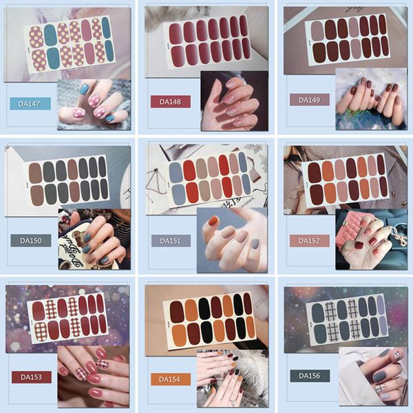 

1 sheet nail sticker waterproof adhesive nail decals manicure nails decor diy ldo99, Black