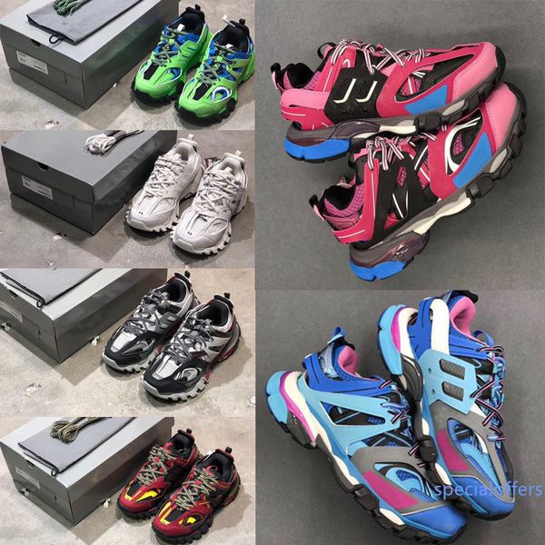 

luxury designer triple s 3.0 sneakers man casual shoes women platform outdoor sneakers tess s. gomma trek mesh nylon mens track trainers, Black