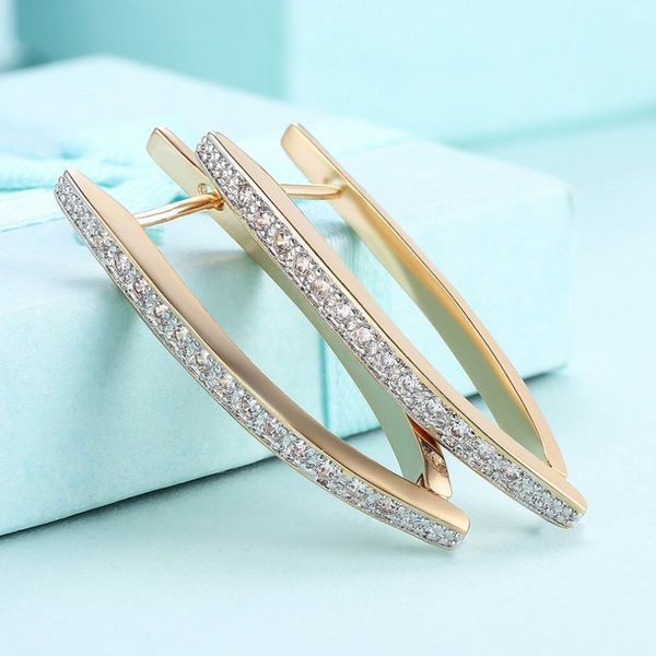 

zircon inlaid ear hoopearrings women ear rings round champagne gold color earrings ornaments for girls traveling, Golden;silver