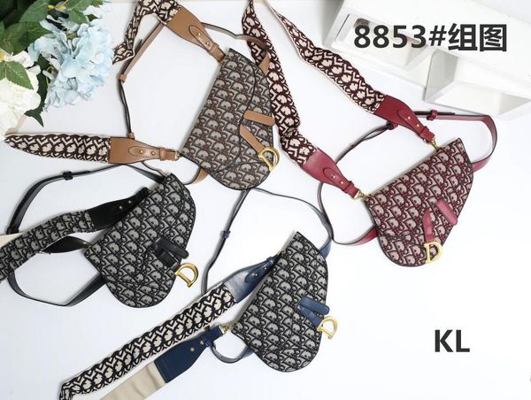 

luxury classic designer handbag leather womens shoulder bag saddle bag 2020 new fashion metal letter handbag 003
