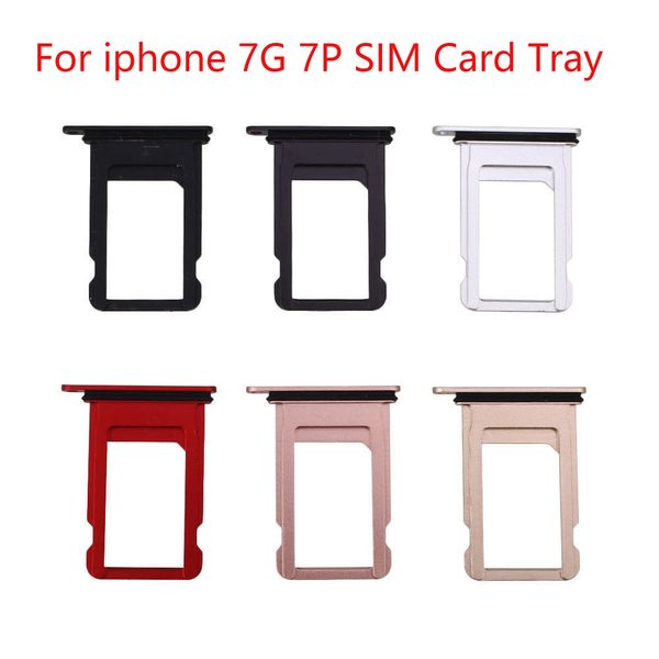 

50pcs for iphone 7 sim card slot tray holder for iphone 7 plus sim replacement card holder adapter socket accessories