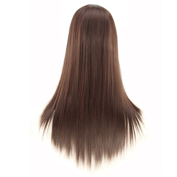 2020 Women Long Straight Cosplay Natrual Black Light Brown Dark