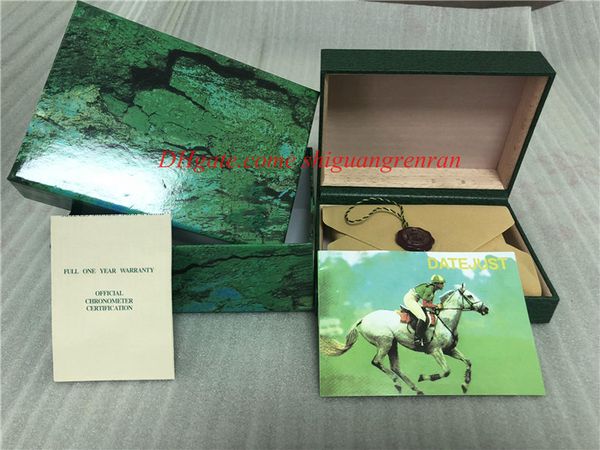 

watch box green luxury original wooden watch box papers card boxes&cases wristwatch box 160mm*115mm*60mm 0.3kg for 116610, Black;blue