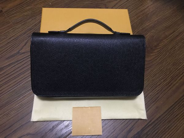 

new zippy xl wallet round zipper travel case black purse women real epi leather 61506 brown passport bag holder designer damier ebene clutch, Red;black