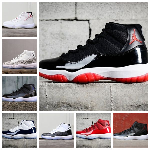 

Жарко воздуха Иордания 11 Белый Бред 11S Мужчины высокого Jumpman баскетбол обувь Concord 45 Metallic Silver Платина Оттенок пространство Дизайнерская обувь