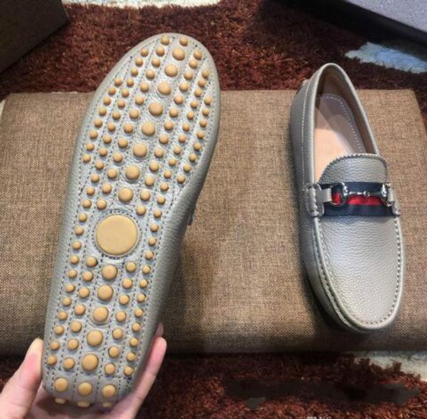 

original box] luxury fashion mens gommino dress casual party loafers shoes cowskin single shoe slip on wedding pumps black size38-46 z04