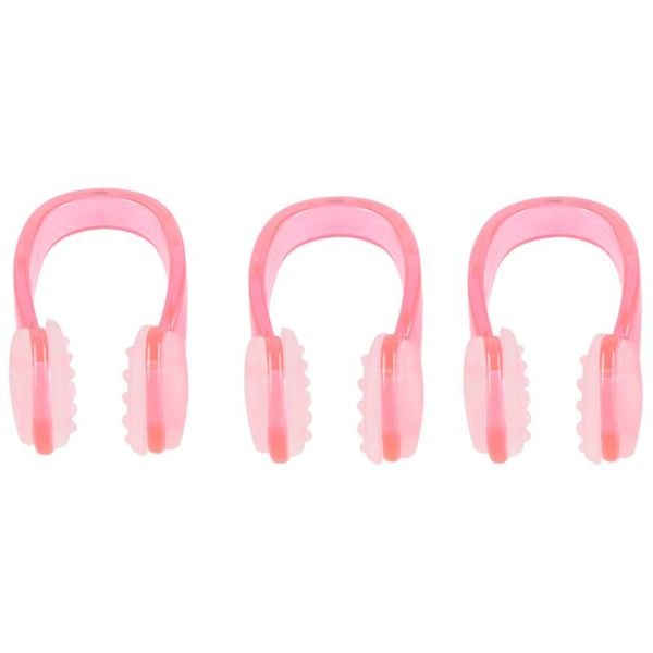 

3pcs silicone outdoors swim training learning swimming nose clip pink
