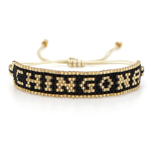 

handmade модные браслеты из бисера миюки db seed handmade шарики ювелирных изделий letters браслет friendship регулируемый размер браслета д, Golden;silver