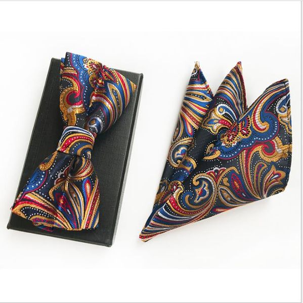 

new fashion tie with pocket scarf suit groom's man's wedding tie, Blue;purple