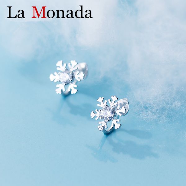 

925 sterling silver cz snow clip on earrings without piercing ear clip for women girls contracted elegant jewelry