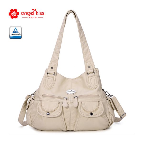 

ruru monkey bag for women fashion women's pu material solid color multi-pocket large capacity ladies shoulder bag