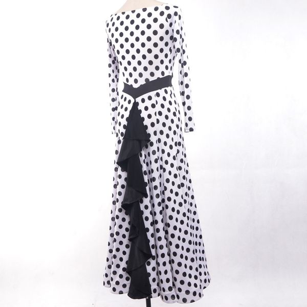 

black pool ballroom dancing waltz modern dance skirt one word lead long sleeve will pendulum practice dress 39, Black;red