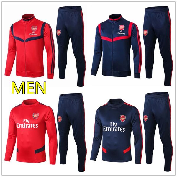 

19 20 soccer tracksuit zip jacket 2019 2020 men football tracksuit training suit jogging survetement foot chandal futbol, Black
