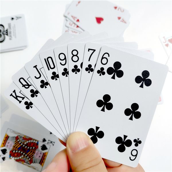 

100% plastic pvc new pattern baccarat plastic waterproof playing card game poker cards board games 58*88mm cards running jerseys, Black;blue