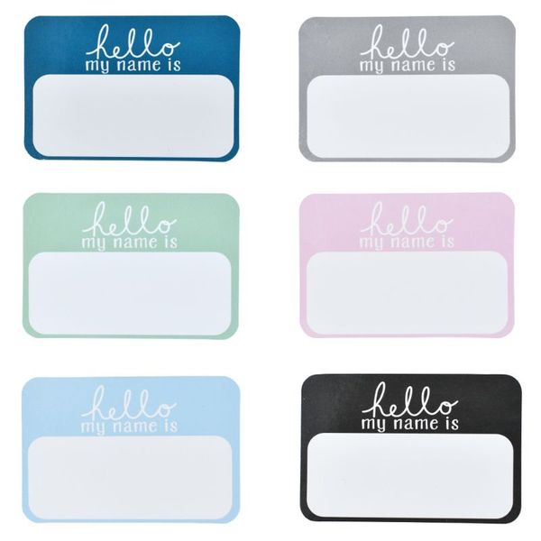 

6 pcs/set name tag labels hello my name is sticker baby announcement sticker newborn hospital pgraphy props school office, Yellow