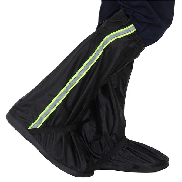 

men women adults outdoor reflective tape waterproof shoe cover motorcycle bike cycling non slip long thick bottom oxford cloth, White;pink