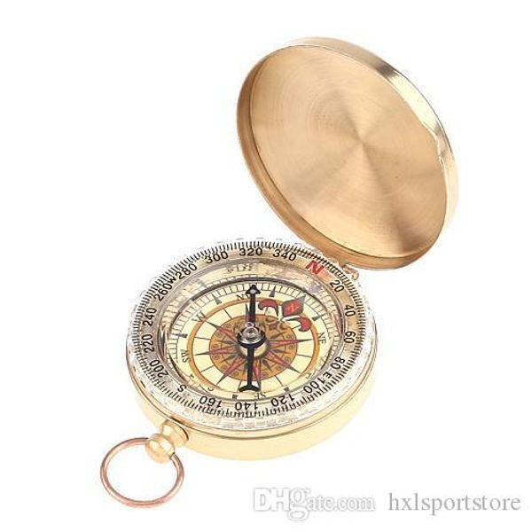 

wholesale-classic brass pocket watch style camping compass hiking outdoor hiking camping accessories noctilucent compass hxl