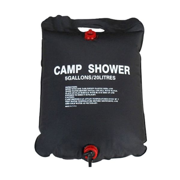 

solar heated shower camping water bathing bag outdoor travel hiking portable 20l wild water bag