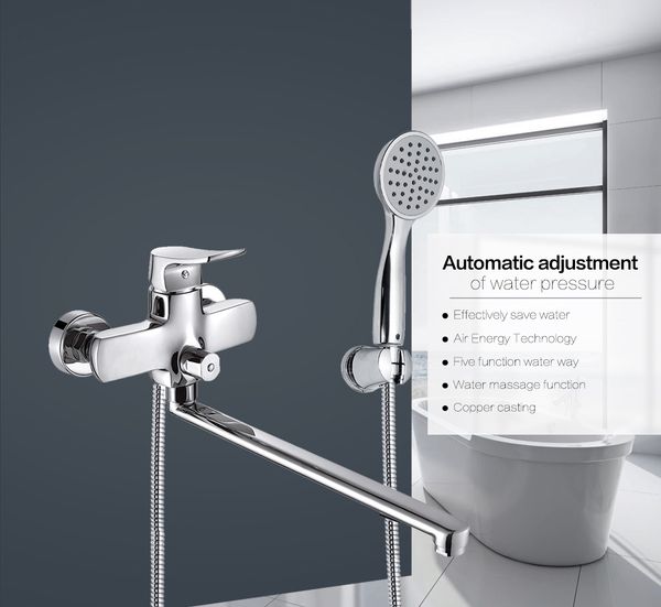 

micoe bathroom shower bathtub faucet faucet set mixer wall mounted waterfall bathtub with handheld shower head h-hc605