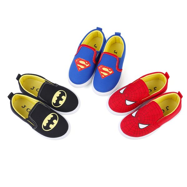 

2019 New Soft Boys Shoes Spiderman Superman Batman Sneakers Running Sports Shoes Kids Casual Flats Children Loafers Creative Hot