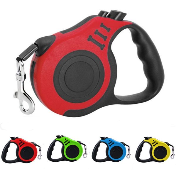 

2019 dog retractable leashes 3m/5m for small puppy walking strong nylon rope automatic adjustable collar leads pets supplier