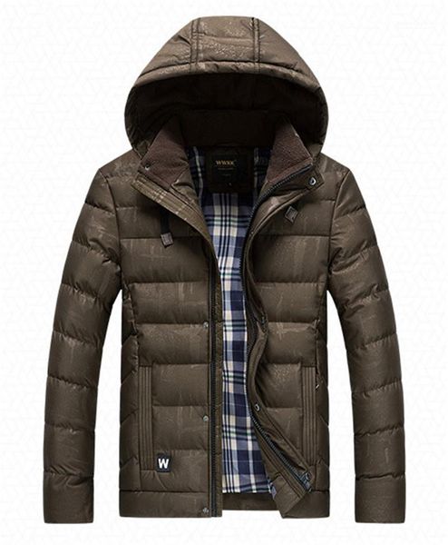 

jackets fashion stripe panelled mens cotton padded coats casual males clothing dark grain mens designer cotton padded, Black;brown