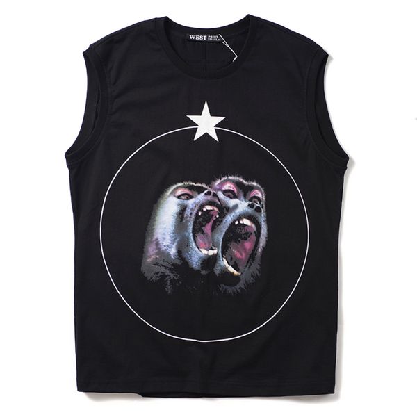 

givenchy men роскошный мужской конструктор без рукавов футболки конструктор вскользь коротких рукава моды печати высокого качества мужчины, White;black