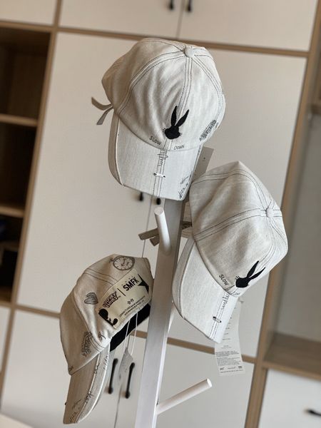 

summer 2020 cowboy baseball cowboy stitching bunny casual baseball cap cap hat hat, Blue;gray