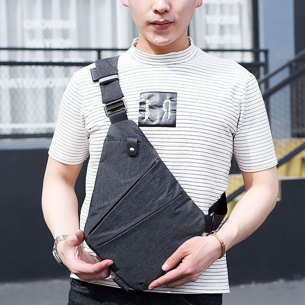 

цифровая сумка для хранения мужская canvas chest сумка карманный многофункциональный личный тела одно плечо противоугонная