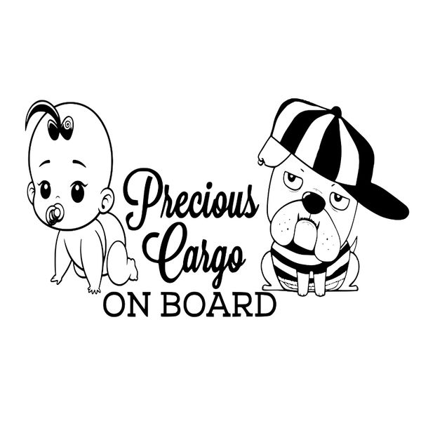

17*9.7cm precious cargo on board vinyl cute and interesting fashion sticker decals motorcycle helmet car styling