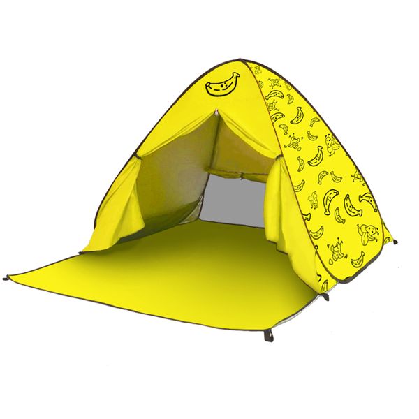 

up tents with curtain for beach picnic camping tents sun shelter, foldable portable indoor kids play outdoor