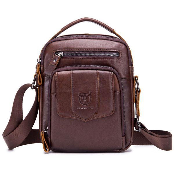 

bullcaptain fashion genuine leather men's shoulder bag messenger bags business men's brand fashions
